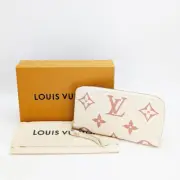 Louis Vuitton M81914 Bicolor Empreinte Cream Rose Trianon Round Zippy Wallet