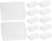 SUPVOX 12 Pcs Clear Plastic Card Storage Boxes Stackable Trading Card Cases Material Compact Organizers for Scrapbooking Jewelry and More
