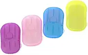BCOATH 8 Pack Portable Hand Washing Tablets Soap Sheets for Travel Camping Hiking BBQ Office Home Use Compact Safe for Face Hands Sealed Box Color