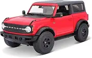 Die-cast 1:18 2021 for Ford Bronco Wildtrak SUV Alloy Car Model Static Die Casting Miniature Vehicle Model Collection Presents Miniature Vehicle(Yellow)