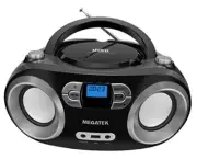 Portable CD Player Boombox with FM Radio, Bluetooth, and USB Port | Black