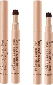 WALULAN Freckle Pen Henna Freckles Sweatproof Waterproof Long Lasting Small Faux Freckle Stamp Foundation Spot,Natural Lifelike Freckle Makeup