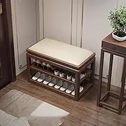 Indoor Porch Shoe Rack with seat Bench, Modern upholstered Home Décor Shoe Bench, entryway Decoration Shoe Storage Bench, Living Room Shoe Bench, Hallway Shoe Rack with Padded, Bench for end