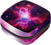 Sanitary Napkin Storage Bag,Period Bag,Pad Bag,Universe Galaxy and Nebula,Period Pouch