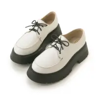 在飛比找momo購物網優惠-【amai】英倫風綁帶厚底牛津鞋 懶人鞋 鬆糕鞋 休閒鞋 紳
