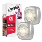 Energizer LED Tap Light, 2 Pack, Silver, Battery Operated, Wireless Lights