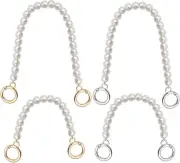 4Pcs ABS Imitation Pearl Bead Handle Chain Straps Replacements Short Bag Chain E