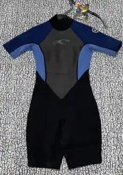 O'Neill 1241 Women's Hammer 2/1mm Wetsuit Zip Short Sleeve Spring Wetsuit Sz 10