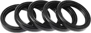 X AUTOHAUX Universal Oil Seal TC Double Lip W Steel Spring Seal Ring Rotary Shaft Seal 35x45x7mm High Pressure Nitrile Rubber Black 5 Pcs