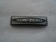 SUB ZERO NAMEPLATE NEW OEM ADHESIVE BACKING STICK ON NEW OEM FACTORY PART USA
