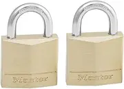 Master Lock 130T Solid Brass Body Keyed Alike Padlocks, 30 mm Size (Pack of 2)
