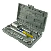 1/4-Inch 3/8-Inch Drive 6-Point Socket Star Socket Set SAE Inch / Metric 40 Pcs