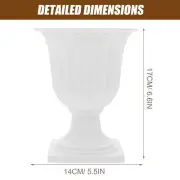 Plastic Containers Flowerpot Roman Wedding Pedestal Style Planter White Creative