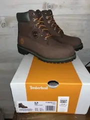 TIMBERLAND 6" PREMIUM WATERPROOF BOOT - Dark Brown - JR size 5.5 / Ladies 7.5