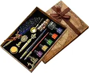 harayaa Calligraphy Quill Pen and Ink Set Feather Dip, Royal Blue