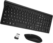 Ergonomic Wireless Keyboard Mouse Silent Scissor Keys 2.4ghz for Office and Gaming
