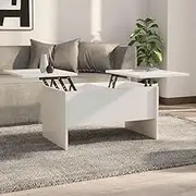 Coffee Table White 80x50x42.5 cm Engineered Wood Modern Furniture Living Room