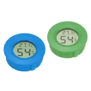 Mini Thermometer Hygrometer Digital LCD Temperature Humidity Meter, Blue Green