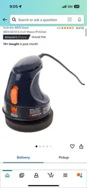 WEN 120V Car Polishers 6" Random Orbital Polisher Wax