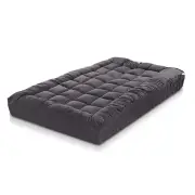 Home Single Mattress Topper Pillowtop 1000GSM Charcoal Microfibre Bamboo Fibre Filling Protector