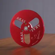 A NEW PRO 7" AKAI Red Aluminum Take Up Reel Empty For 1/4" Tape Recorders