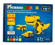 Solar-Powered 3-in-1 Dinosaur Robot Kit - Eco-Friendly STEM Learning for Kids 8+