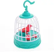 GARIOUANS Voice-Controlled Bird Cage Toy Chirping Sounds Interactive Simulation Bird for Boy Girl and Adults Portable Educational Decor for Home Office