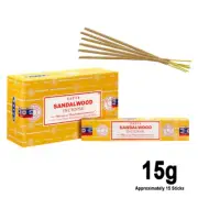 15G Satya Nag Champa Sandalwood Incense Sticks Scent Aromatherapy 15 Sticks 20cm