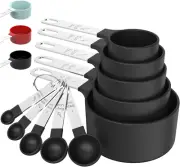 TILUCK Measuring Cups & Spoons Set, Stackable Cups and Spoons, Nesting Measure C