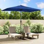 Azure Garden Parasol 300x200cm Metal Pole Outdoor Sunshade Umbrella