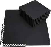 Cushioned Gym Mats - Interlocking Foam Tiles, Waterproof Exercise Flooring