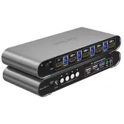 4 Computers 1 HDMI Monitor Automatic KVM Switch 4K@60Hz, Hotkey Switching, EDID,