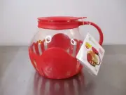 Micro-Pop Microwave Popcorn Popper with Temperature Safe Glass 3-in-1 RED