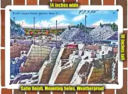 METAL SIGN - Vermont Postcard - World's Largest Granite Quarries, Barre, Vt.