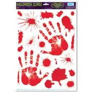 Halloween Bloody Handprint Window Clings
