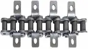 FKAUPUZTY 1.5M Length 06B,08B,10A,12A Single Double Hole Drive Roller Chain Machine Transmission Conveyor Chain with Double Wings(12A 2 Wing 1 Hole)