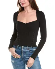 SIMKHAI Daphane Lace-Up Top