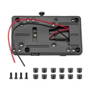 Universal V Lock Battery Plate V-mount Camera Power Supply Adapter Board Black