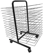 Art Drying Rack for Classroom,Double-Sided Studio Training Rack,26 Removable Shelves Drying Easel,Suitable for Office File Storage Box