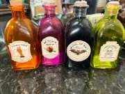 Glass Apothecary Jar Set Witches Potion Halloween Cork Jar Set Of 4