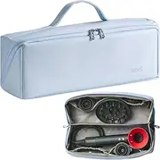 Veki Travel Storage Case for Dyson Airwrap Styler, Large Opening Travel Storage Bag Compatible for Shark Flexstyle Air Styling & Drying System, Portable Carrying Bag Organizer for Hair Curler, Blue,