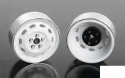 Stamped Steel 1.7" 10-Oval Hole Wheels WHITE Z-W0311 RC4WD 5 Lug pin mount