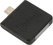 Portable RFID ID Card Reader, Type C Mobile Phone Smart Card Reader, Plug and Play, Fast Card Reading for Smartphone with OTG Function(Black)