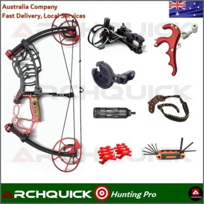 New Compound Bow CNC Riser 340FPS ATA 20" USA Limbs for Hunting Target 35-65lb
