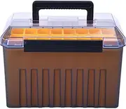 Fishing Lure Storage, Portable Tackle Organizer, Transparent Lid Design Feature, Wear Resistant Compartment Divider, Outdoor Gear Container, Ideal for Anglers and Travel Fishing Trips