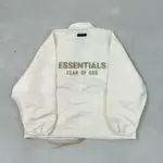 ESSENTIALS 2023秋冬系列教練外套（青年款）雲朵白/雲朵銀