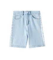 [Stella McCartney Kids] Stella McCartney Kids Logo denim shorts Y 4 blue