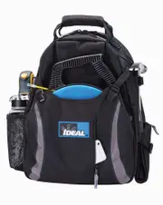 IDEAL 18" Dual Compartment Tool Backpack Black