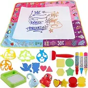 Water Doodle Mat 30 X 30.5inch Large Water Drawing Mat Reusable Art Coloring Mat Toddlers Painting Coloring Pad Educational Learning Toy Magic Pens Water Painting Activity