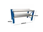 1.2M Metal Steel Garage Warehouse Rack Workbench Shelving Work Bench 6912BG-A